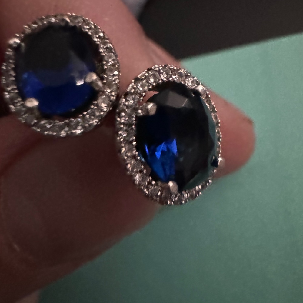 Blue sapphire earrings